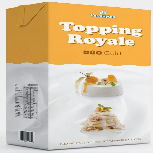 Смесь золотистого отбеливания и приготовления крема Topping Royale Duo, альтернатива 1 л и 10 л