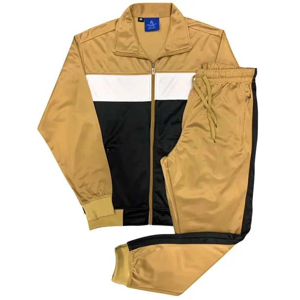 Unisex Two Piece Tracksuit Coral Blocks Jogger Track Jacket & Track pants Jogging Suit Outfit