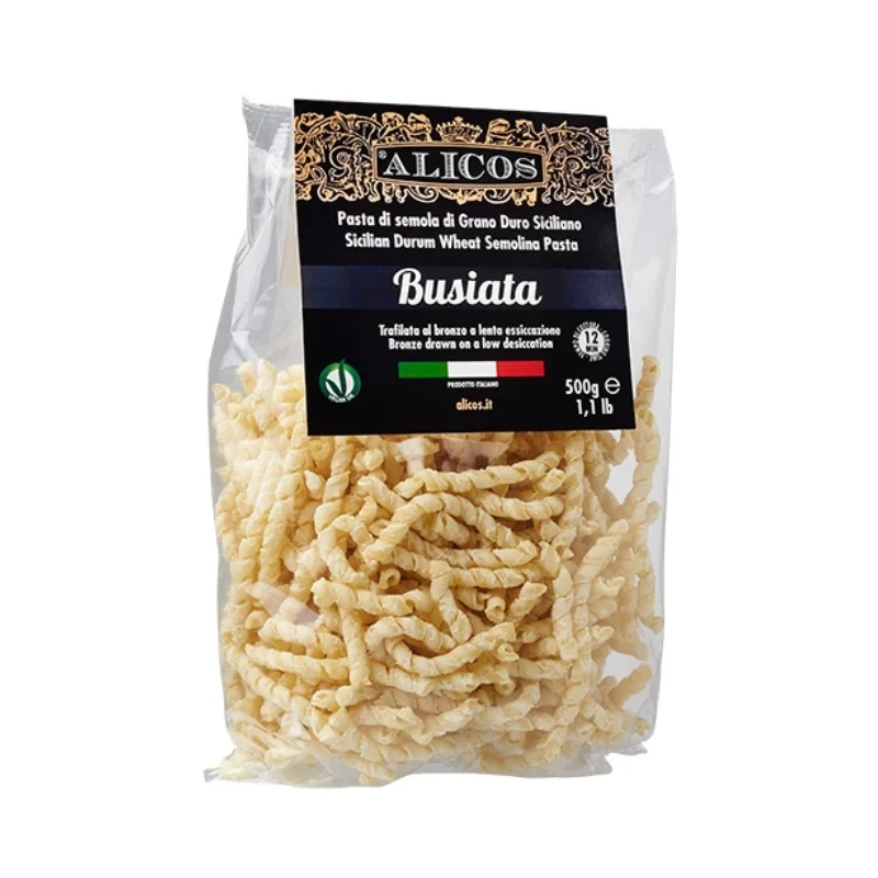 Made in Italy high quality  food 500 g bag Sicilian durum wheat semolina dry pasta for cooking