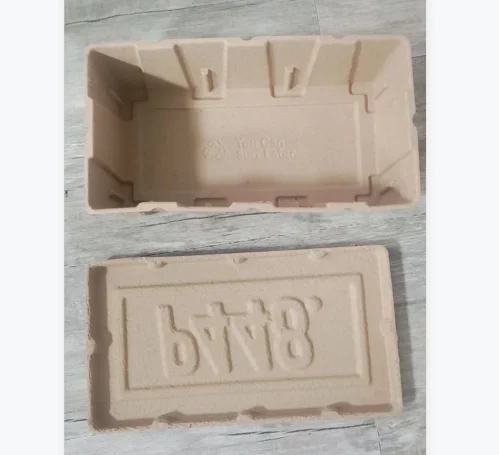 Molded Pulp Paper Shoe box Custom shape and size with logo Factory provided