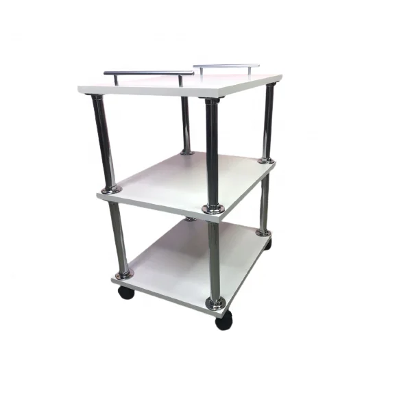 Beauty Salon Cosmetology Trolley Cart for Salon and Barber Shop White Colour