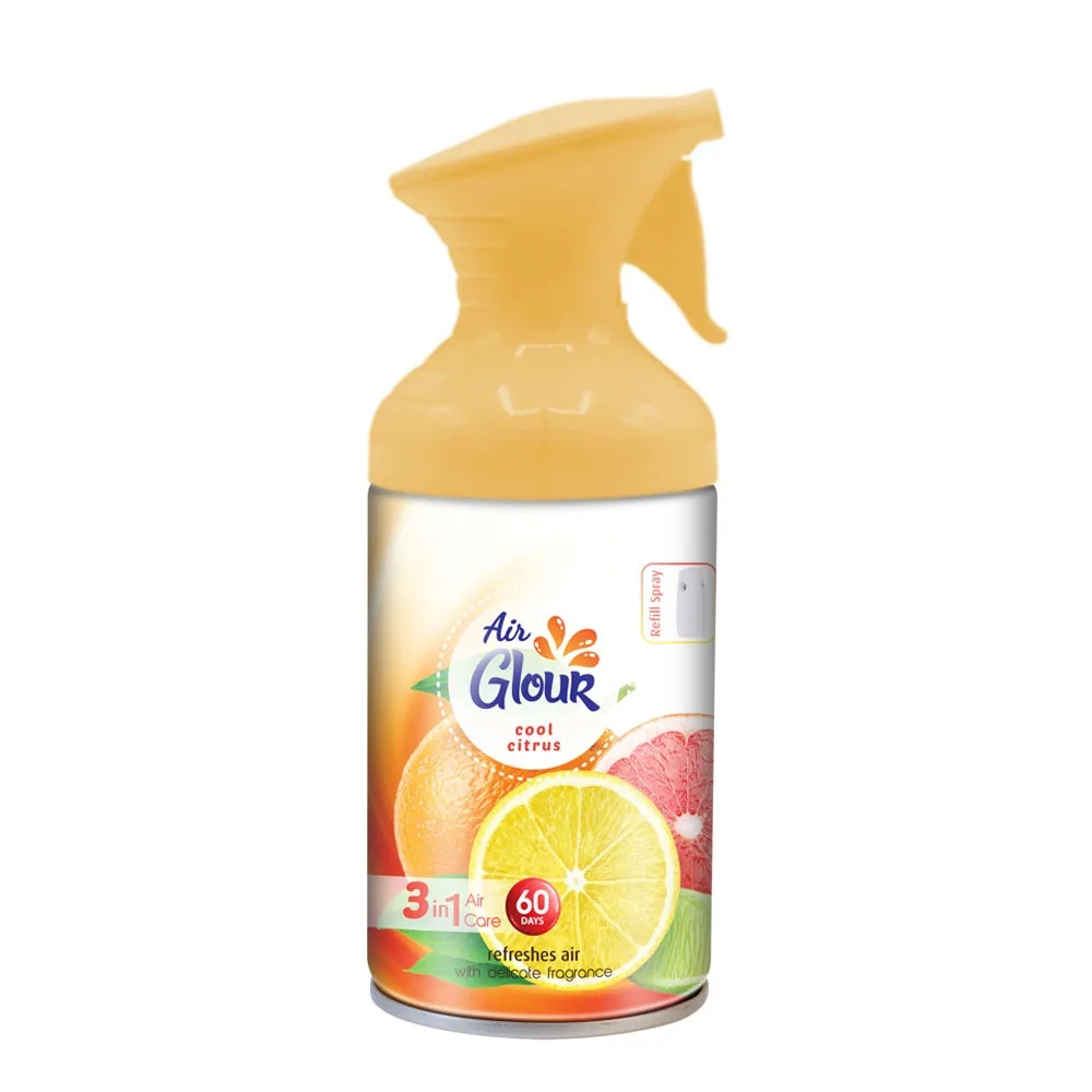 Cool Citrus Refill Spray Air Freshener 250 ML Special Design with Trigger 3 in 1 60 Days  Private Label Available Made in Turkey