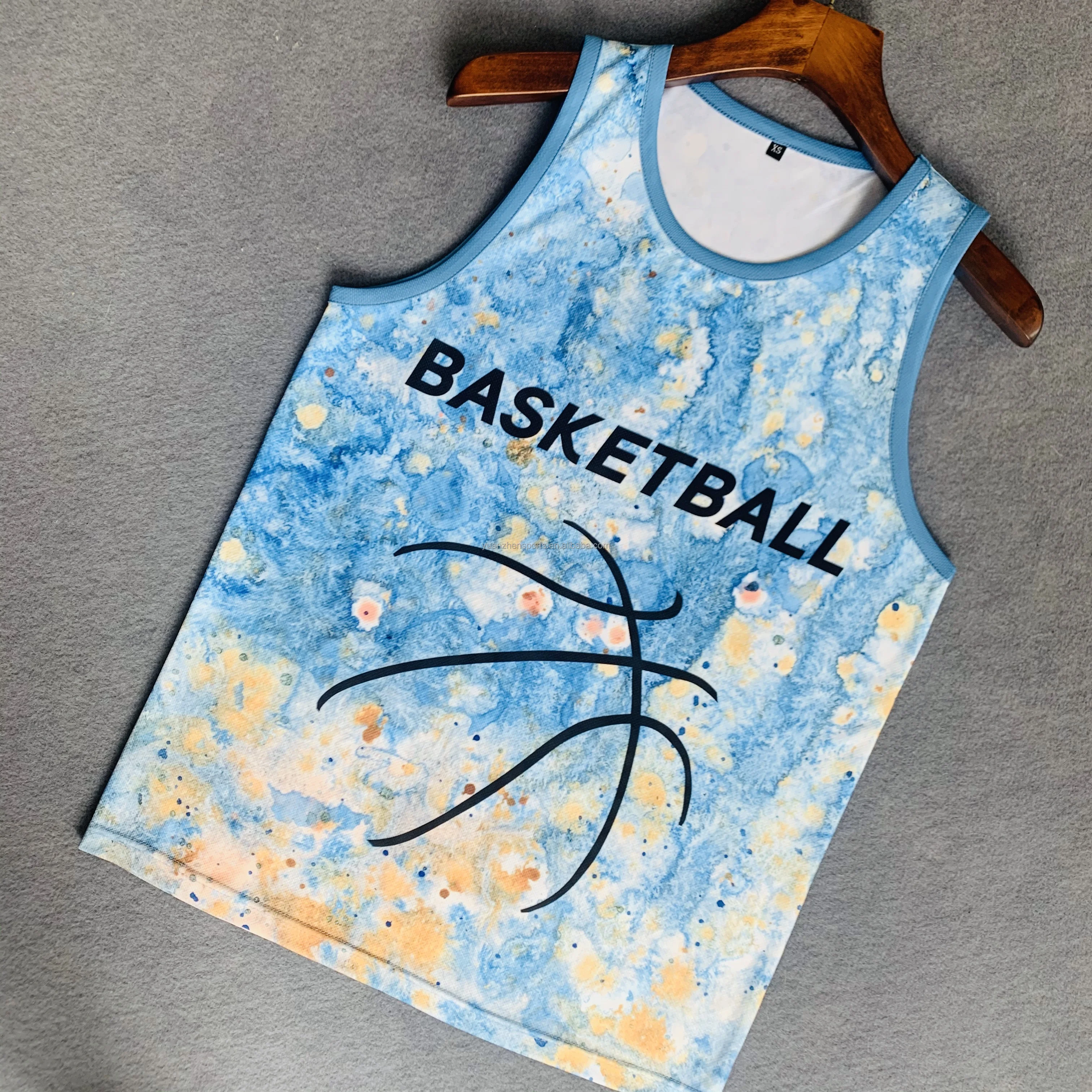 Never fade morden design color fashion lady basketball jersey singlet