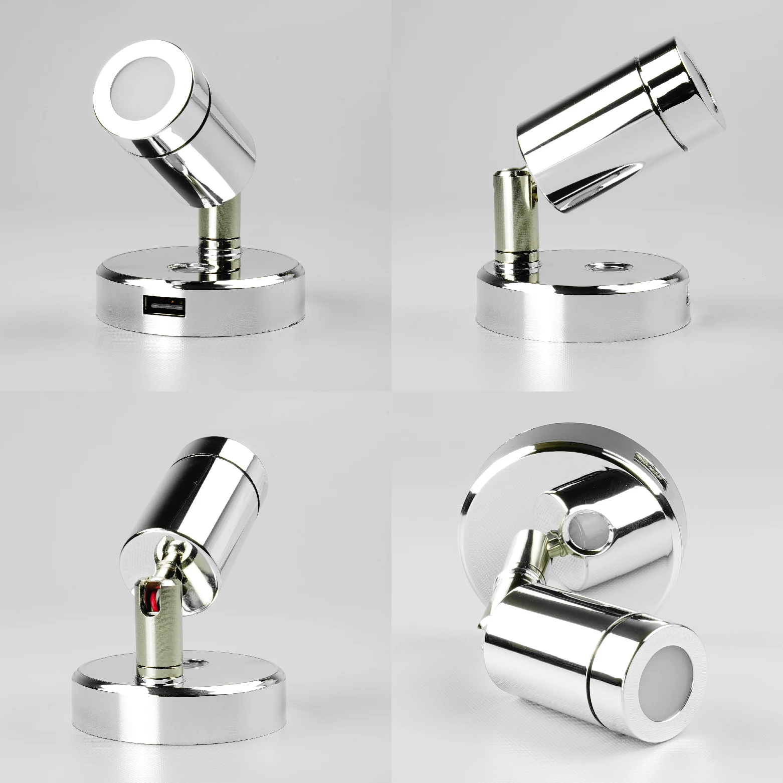 YIS Marine 12v 24v Bedside Light Map Reading Lamp with USB Charging Socket for caravan boat marine led read