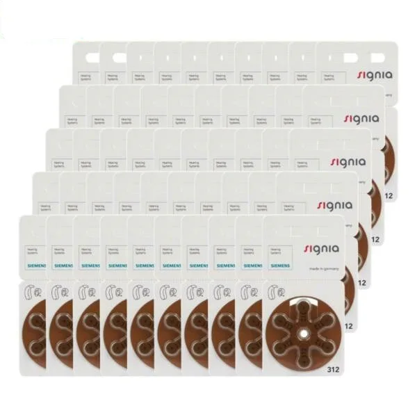 Размер 312 (60 шт.)-батарейки для слухового аппарата производства Германии батарейки