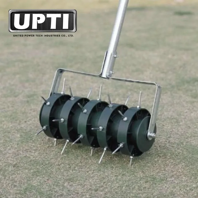Taiwan Made High Quality Patent Rolling Spike Lawn Aerator Push Along Lawn Spike Aerator