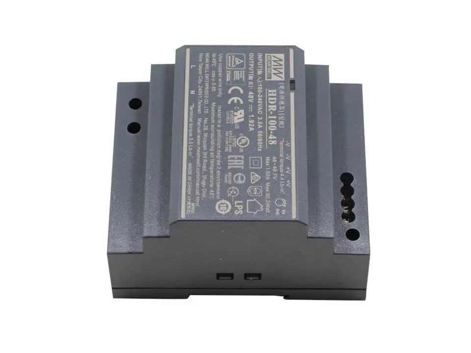  Он-лайн оплаты HDR-100-48 48VDC 1 92 в 2 W закрытый питания с одним выходом бренд Mean well представляет блок