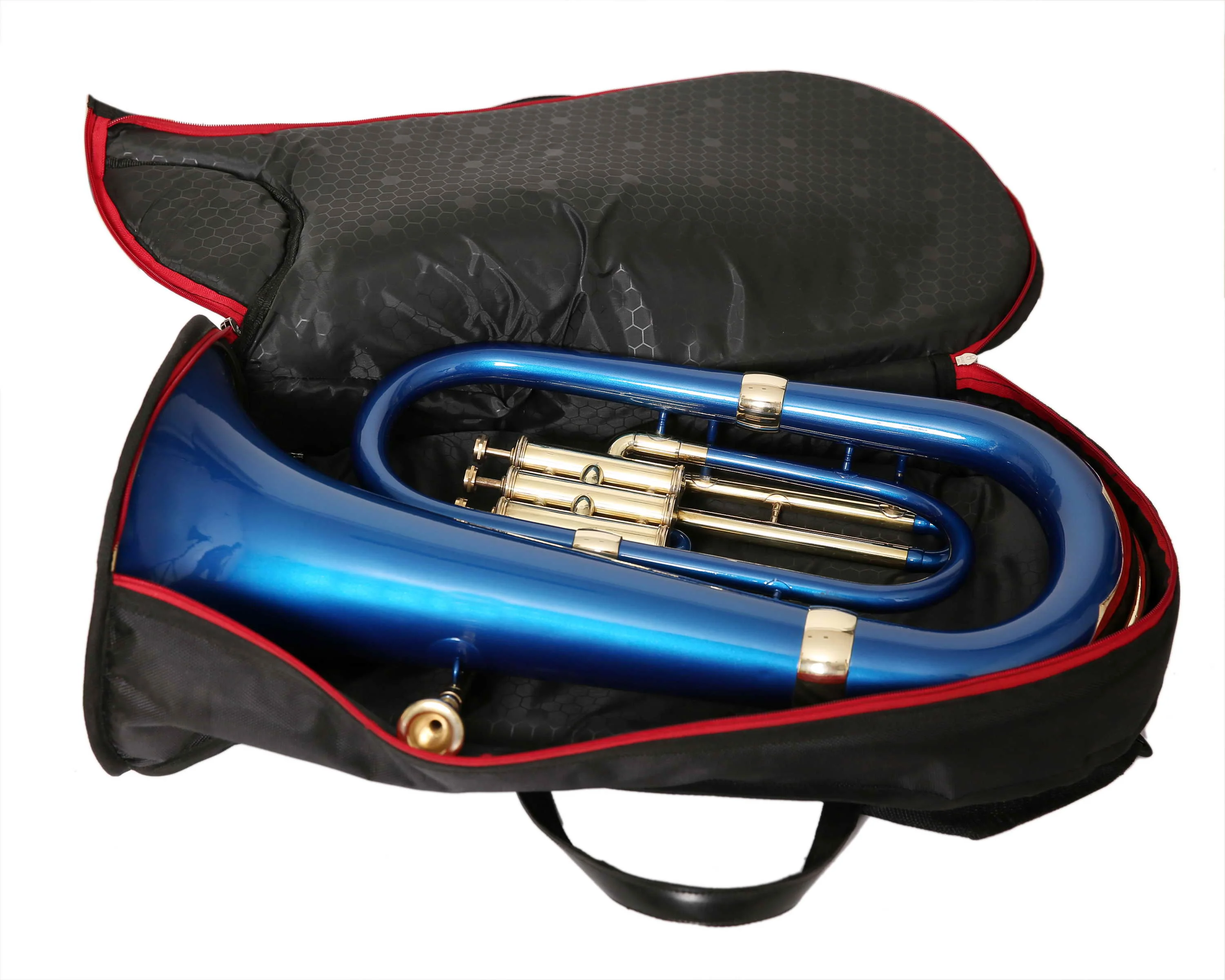 NASIR ALI NEW PROFESSIONAL BEAUTIFUL BLUE BRASS 3 VALVE  EUPHONIUM BB PITCH PREMIUM QUALITY WITH INCLUDE HARDCASE AND MOUTHPIECE