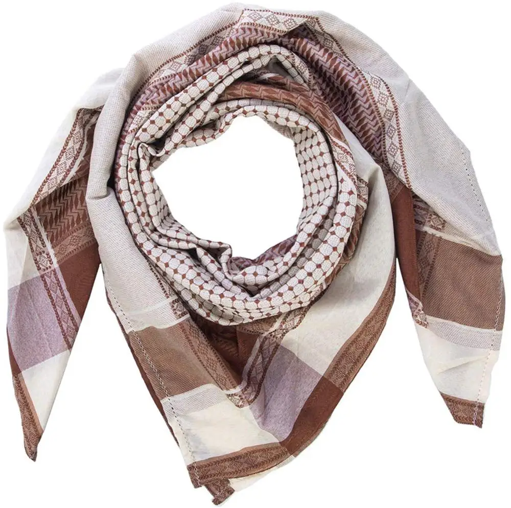 
2021 New Style 100% Cotton Military Shemagh Arab Thickened Scarf Wrap for Men 