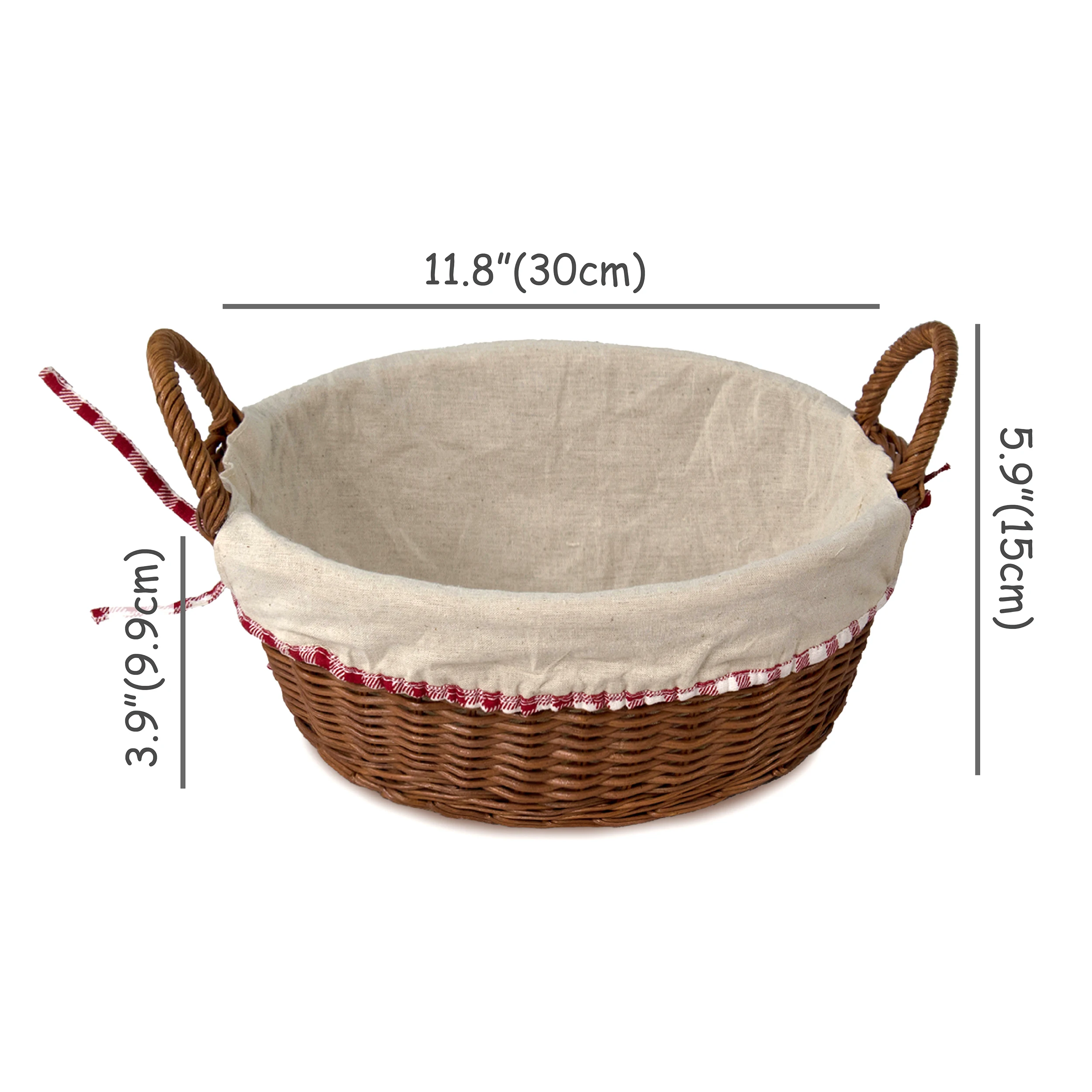 High Quality Rattan Storage Tray Round Basket Rattan Tray Wicker Basket Bread Fruit Storage Woven Round Storage Basket Tea Fruit
