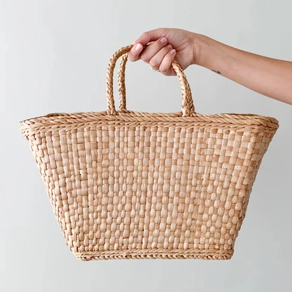 Lovely Water hyacinth Handbag, Wicker Tote Bag, straw bag in Vietnam wholesale 2021