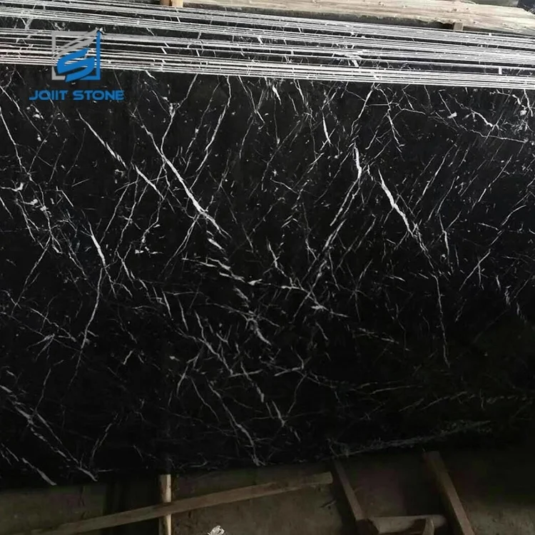 Hot Selling Nero Marquina Black Marble Small Slabs