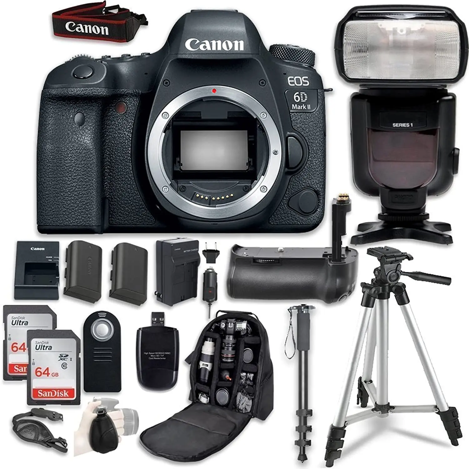 Wholesales For Canon EOS 6D Mark II DSLR Camera with EF 24-105mm USM Lens, WiFi Enabled with bundle.