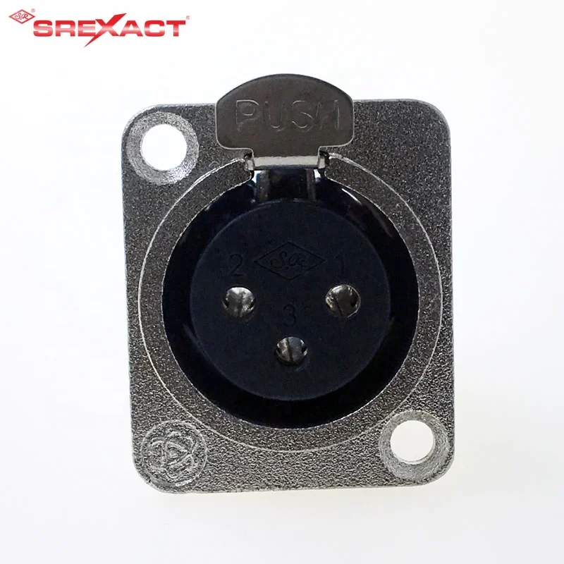 professional audio 3pin female chassis connector xlr panel