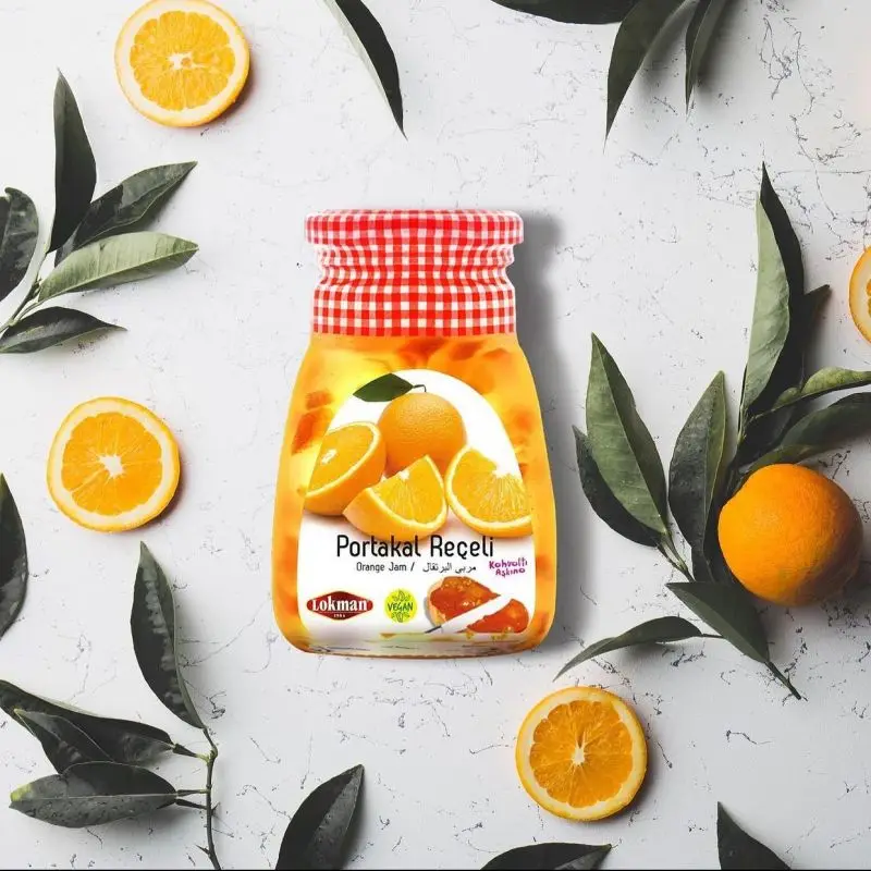 TOP QUALITY ORGANIC 1800 gr Glass Of Jar Packaging , 35% - 45% Fruit Rate Sweet Orange Jam