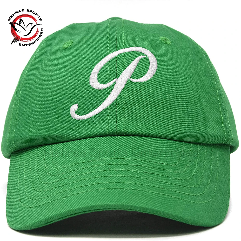 Pure material P Letter Embroidery Flat Brim Cap Hat Custom Logo and design Cap Hat Supplier