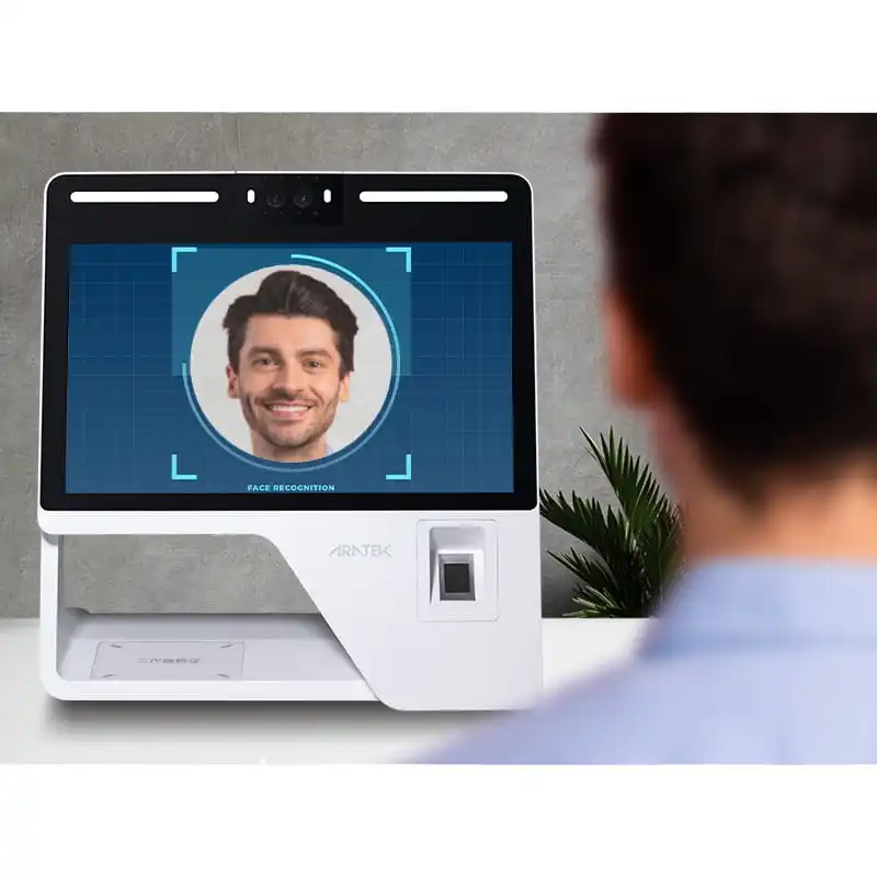 Easy & Secure Visitor Management System Shenzhen Aratek Attendance Machine Biometric Face Recognition Terminal