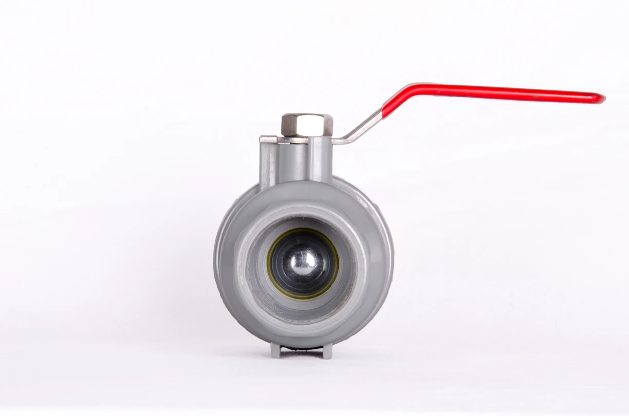 Hand Operated PVC Ball Valve Stainless Steel Handle Anodizing Ball Pipe Fitting Inside Export From Vietnam