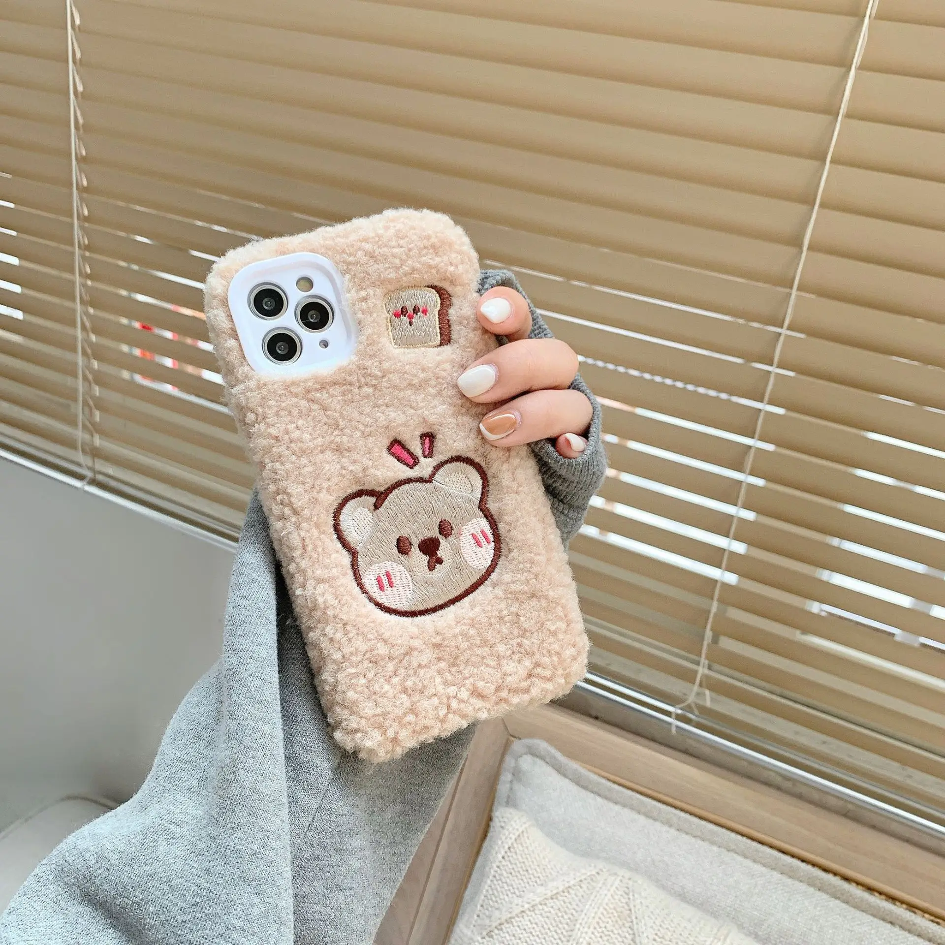 Cartoon Tom and Jerry Suede Case for iPhone 12 Pro Max 11Pro 11 7 8 X XR Xs Max