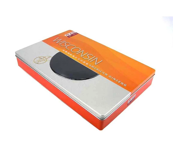
Metal Tin box rectangular with Window Lid for foods 
