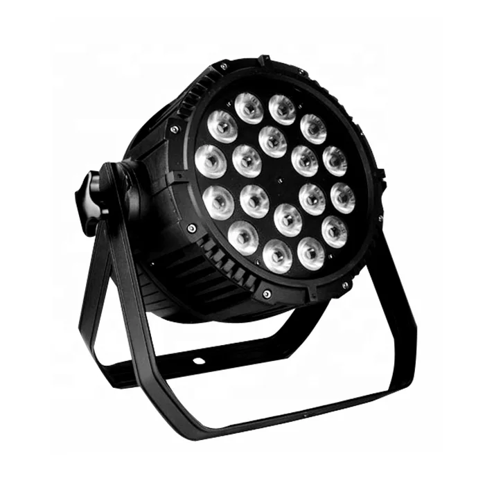 Outdoor event lighting 18x18w 6 in1 par 64 rgbwa uv ip 65 led par light