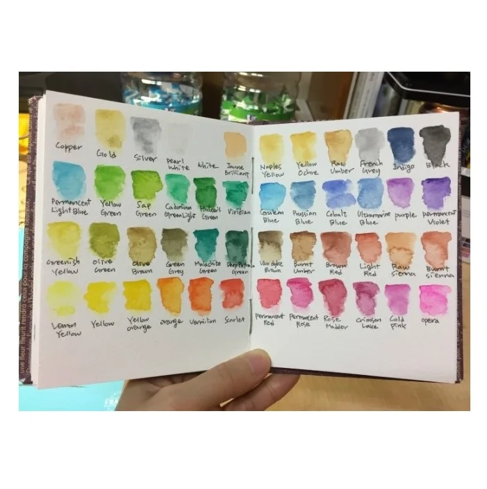 Mungyo Gallery artists Solid Watercolor Paint in Tin Case Pan SET (MWPH) 12/24/48 Colors