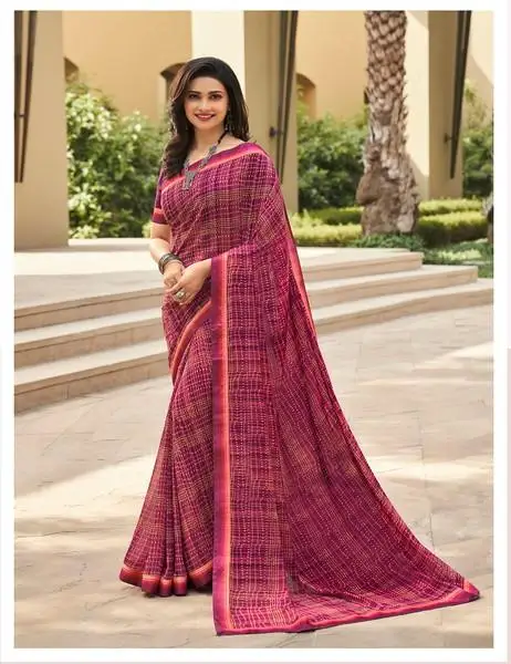 Most beautiful and attractive georgette heavy sequence work saree with blouse piece indian women wear cheap low price wholesale