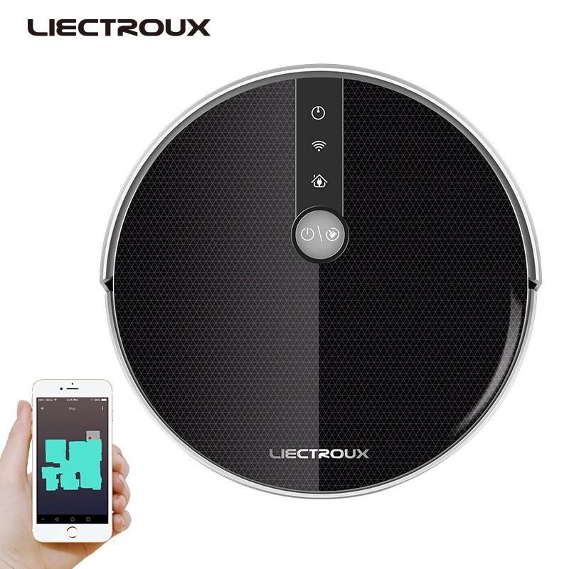 LIECTROUX C30B Wifi Robot Vacuum Cleaner Automatic Cleaning Robot With ELectrocl Water Tank 350ml