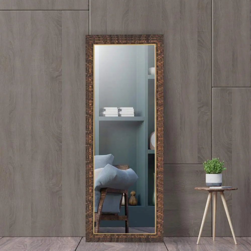 Вертикальное резная конструкция ручной работы декоративное настенное зеркало большого размера с деревянной рамкой для декора интерьера