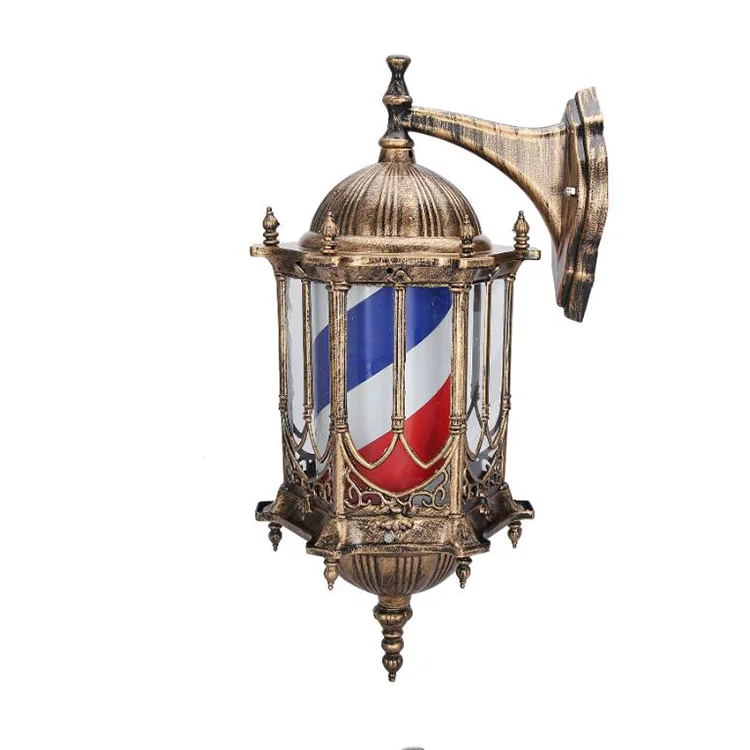 Парикмахерский водонепроницаемый Вращающийся светодиодный светильник парикмахерский светильник полосатый стержень Красный Белый аксессуары для парикмахерских