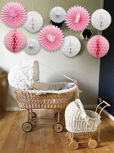 Honeycomb Paper Party Supplies for Baby Shower Decorations for Event Occasions