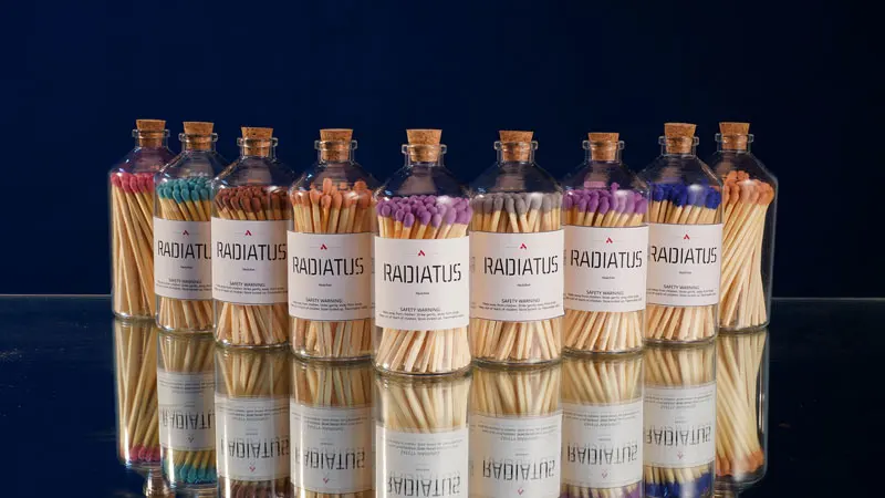 Custom Multicolor Bottles Glass Jar Colored Head Safety Matches