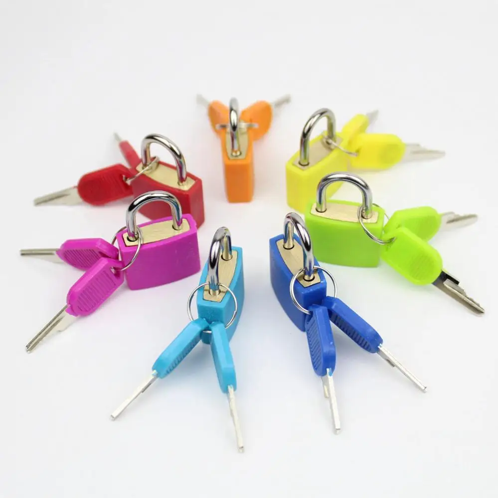 canyu lock 20mm Hot-selling plastic case luggage locks colored plastic stationery padlocks for Notebooks mini color padlocks