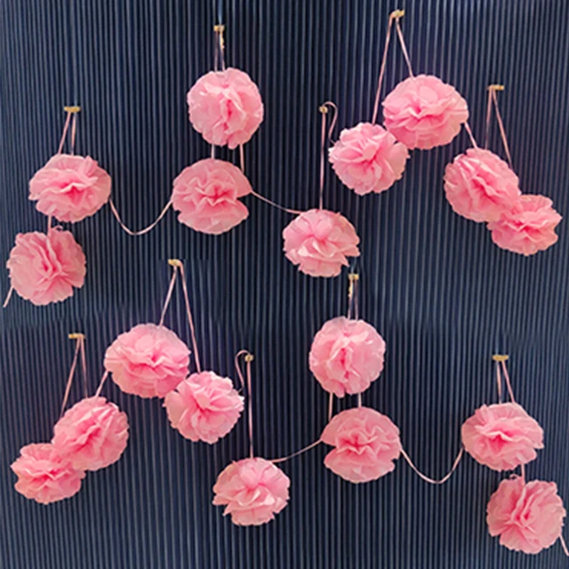 Помпоны с шариками для свадебной вечеринки, Детская Праздничная салфетка, экологически чистое украшение