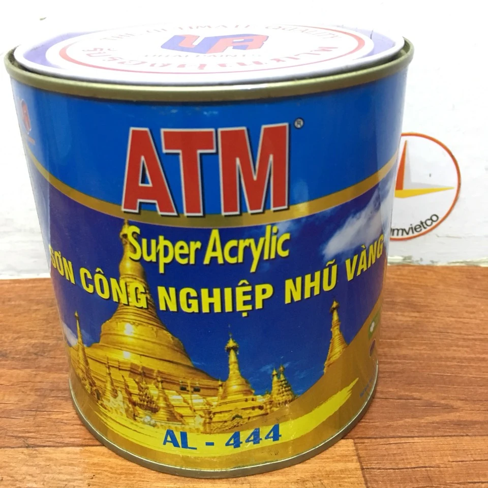 Золотая краска ATM 666 для металла, дерева 1 кг