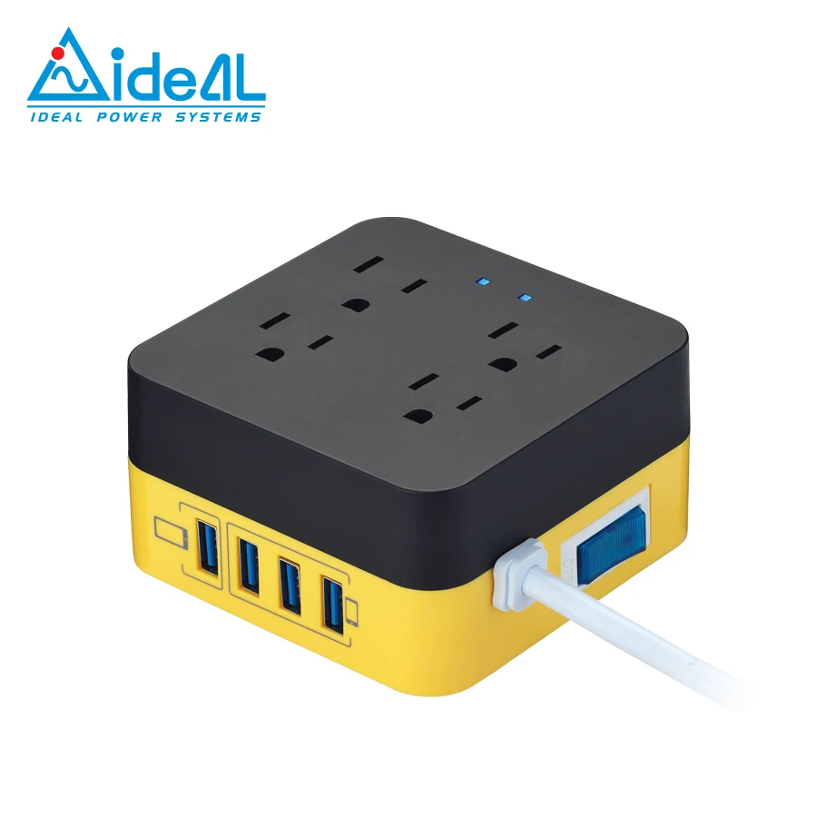 4 шт. сетевой фильтр для розеток США/удлинитель питания с подавлением перенапряжения