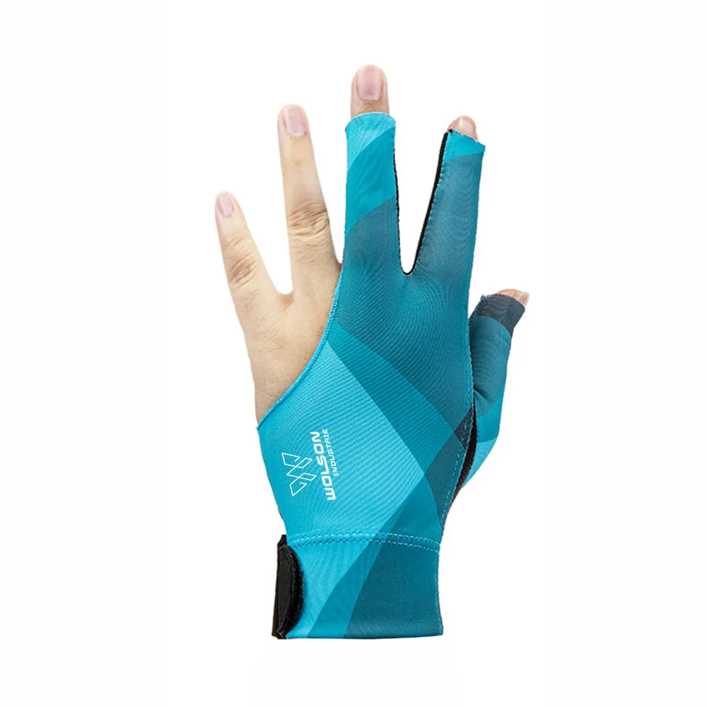 Breathable low Price 3 Finger Billiard Gloves Snooker Gloves Pool High Quality Spandex Material Colors OEM Billiards gloves