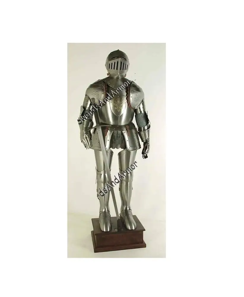 Medieval Full Suit of Armor Reenactment Collectibles Full Body Suit 6 Feet Full Armor With Stand