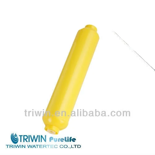 Made in Taiwan 10 inch Yellow Color Water Filter Housing inline Post Mineral Filter