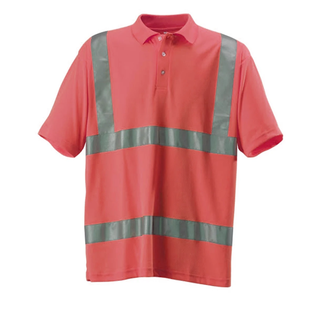 100% Cotton Jersey Short Sleeve Orange Safety Reflective T Shirt Reflective Hi Vis Work Shirts