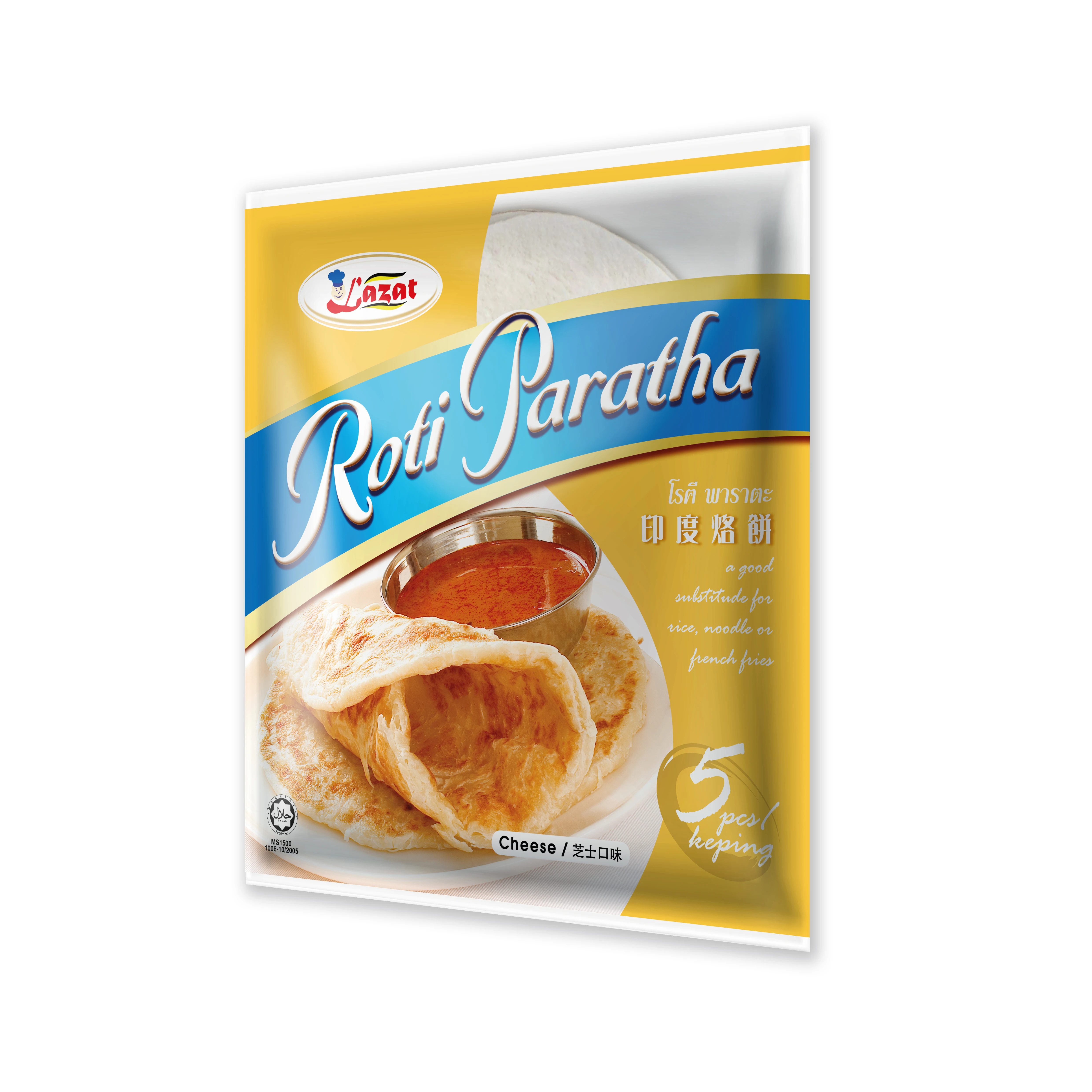 Замороженный жаровня лазат в Халяль-сыре Paratha 5 дюймов (400 г X 30