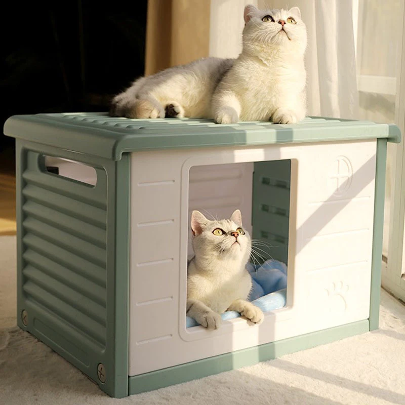 Nice popular puppy removable plastic indoor cat bowls dog beds pet cages houses