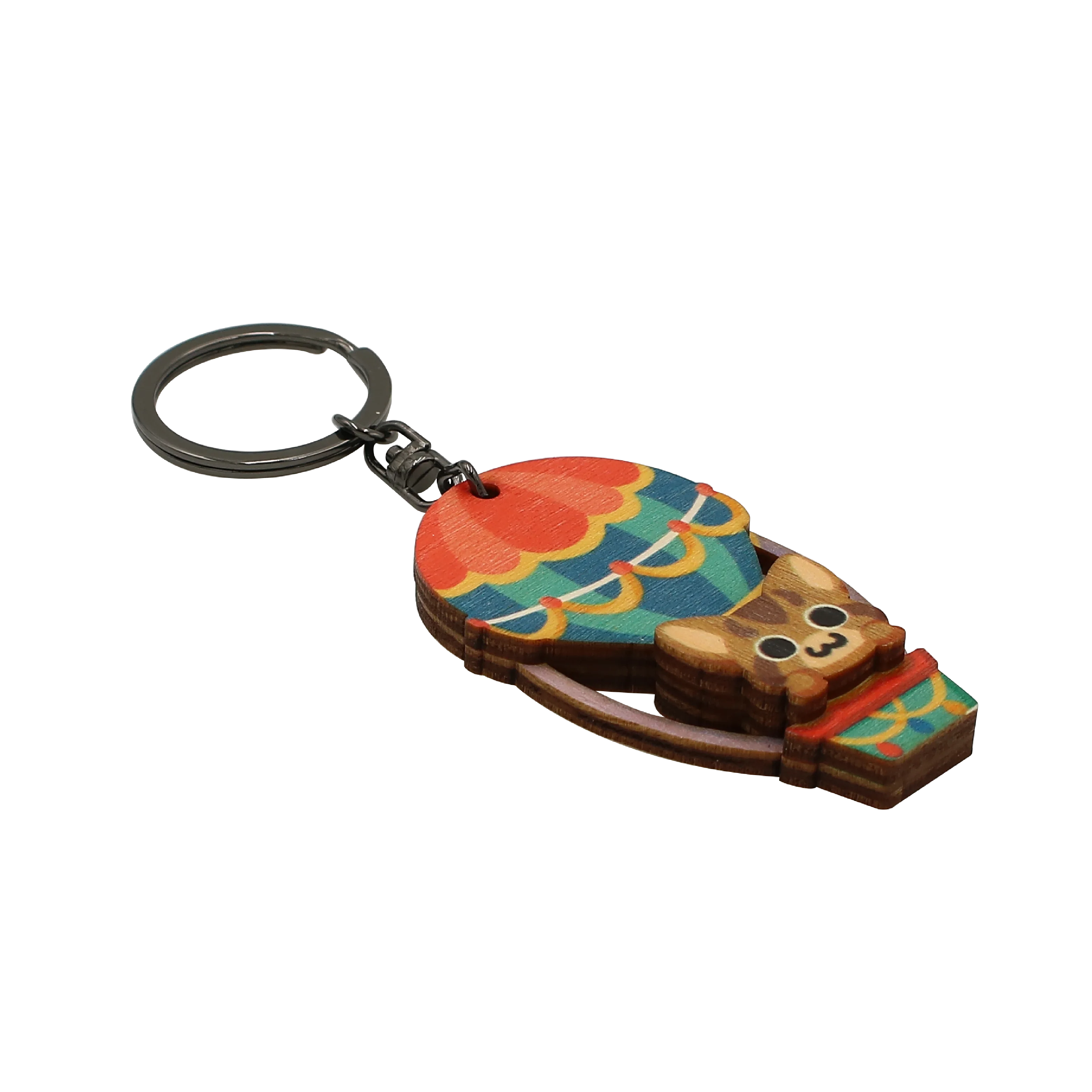 Лучший сувенирный подарок для всех с воздушным шаром, котенком, животным, кошкой, деревянный брелок