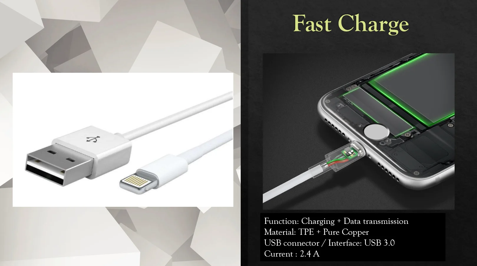 Amazon High Quality selling PD 2.1 Amp USB Fast Charging mobile phone and data transmission Data Cables