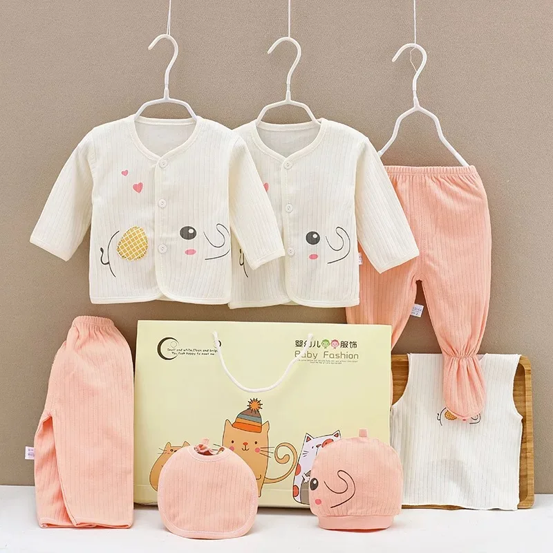 Newborn 7PCS/set Soft 100% Cotton Newborn Baby Clothes Gift Set  Baby Clothing Sets Four Seasons New Born Baby Clothes