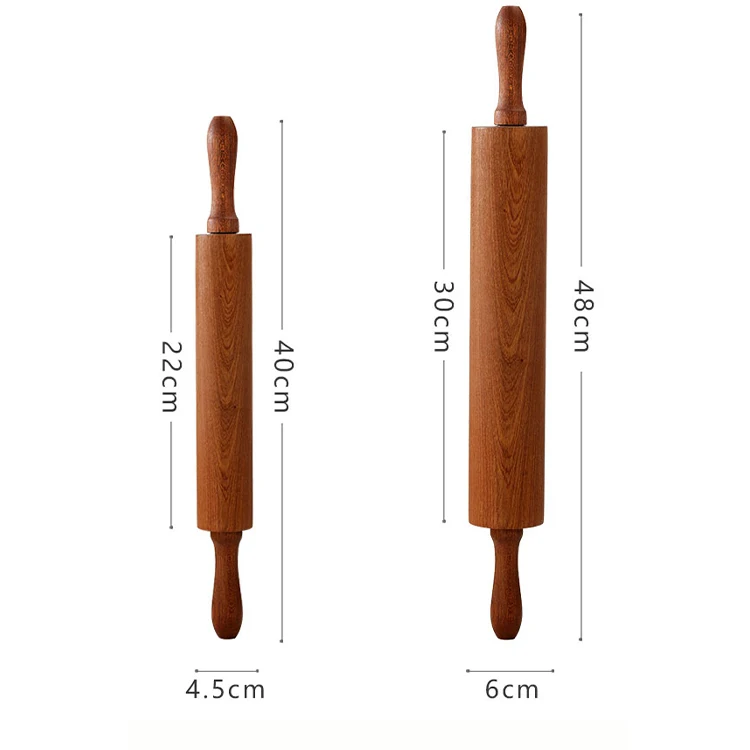 360 Вращающаяся Скалка из массива дерева, Домашний Деревянный ролик для тиснения