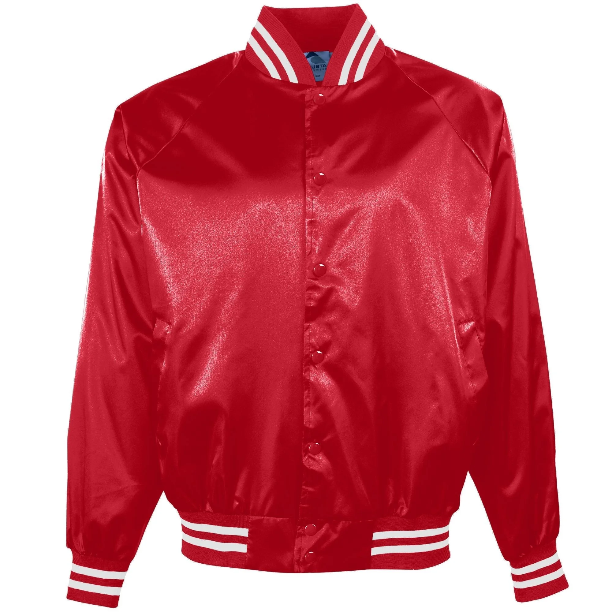 red white oem satin baseball college jackets