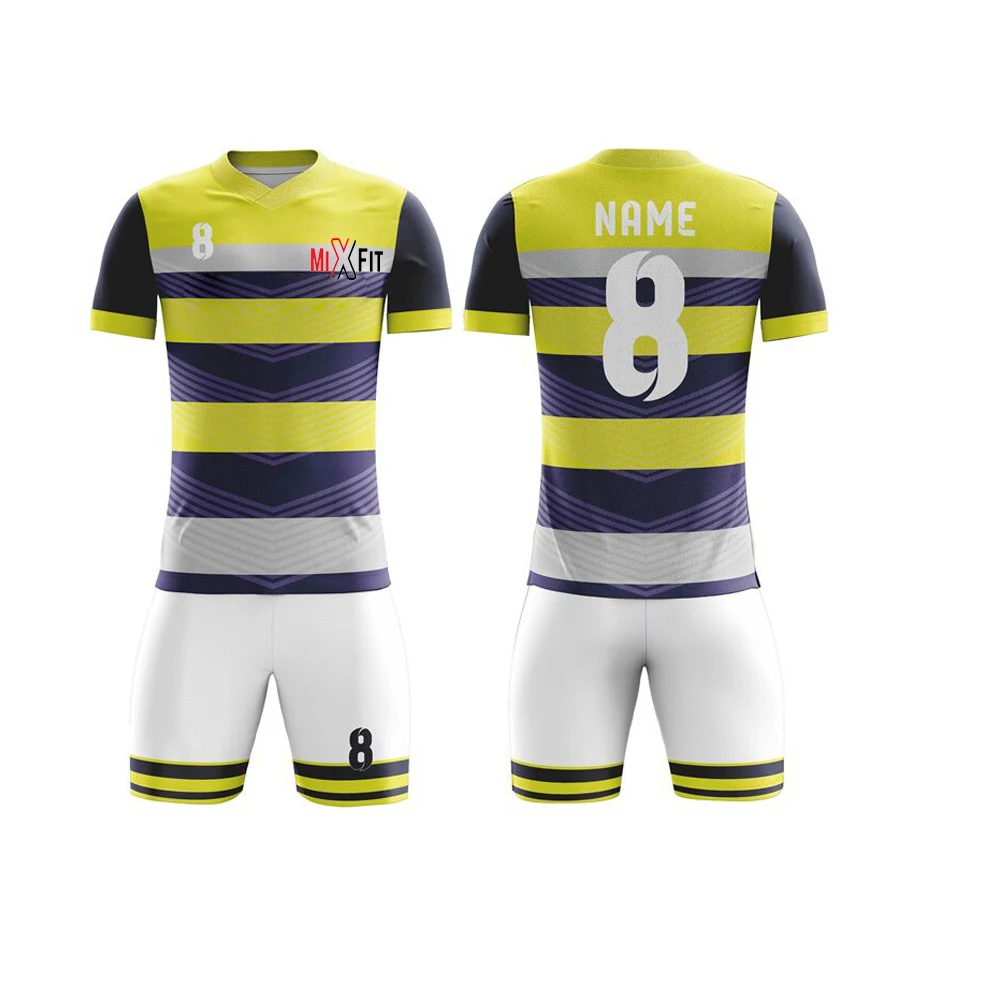 Football uniform set wholesale custom soccer jersey set fully sublimation soccer kit with custom logo soccer uniform