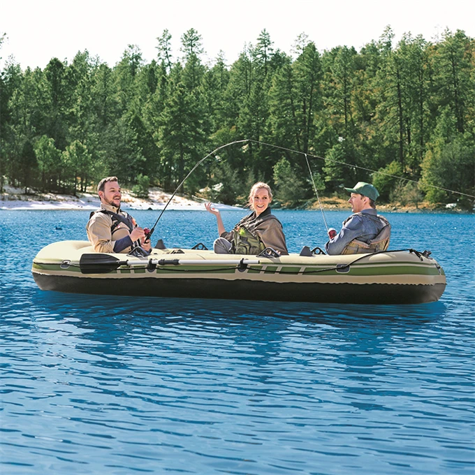 Inflatable Hydro-Force Dinghy Set Voyager 500 for 3 People, 348 x 141 x 48 cm, aluminium alloy oars included