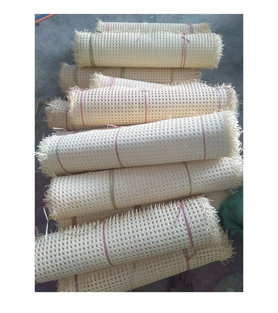 High Quality Mesh PE Rattan Webbing Rolls Synthetic Rattan Cane Webbing with Good price making Furniture
